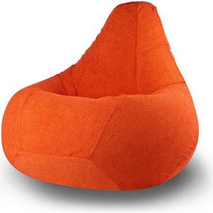 Кресло-мешок POOFF Груша велюр оранжевый XL