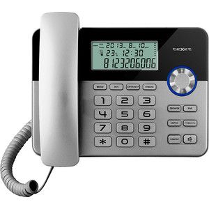 Проводной телефон TeXet TX-259 чёрный-серебристый