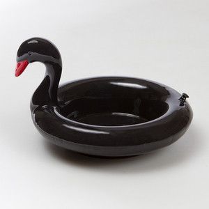 Миска сервировочная керамическая Doiy Floatie black swan