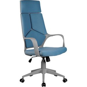 Кресло Riva Chair RCH 8989 серый пластик, синяя ткань (287)