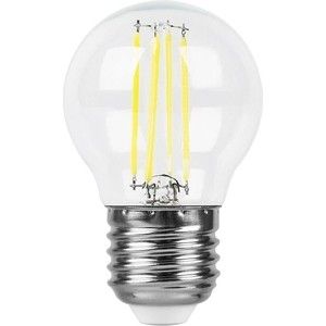 Лампа светодиодная филаментная Feron LB-511 38016 E27 11W 4000K Шар Прозрачная