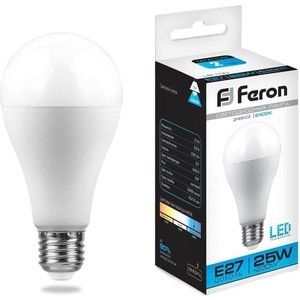 Лампа светодиодная Feron LB-100 25792 E27 25W 6400K Шар Матовая
