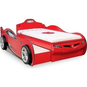 Кровать Cilek Coupe красная с выдвижным спальным местом