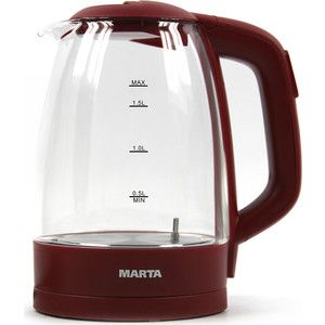 Чайник электрический Marta MT-1099 бордовый гранат