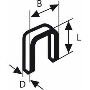 Скобы для степлера Bosch 15х5.8х1.2мм TK40 15G для GTK40 5000 шт (2.608.200.700)