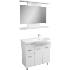 Мебель для ванной Меркана Коралл 83 белая, левая