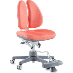 Кресло TCT Nanotec Duoback chair с двойной спинкой и подставкой для ног коралловое