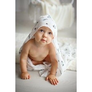 Простынка с уголком муслиновая для купания AmaroBaby Bath time 120х70 Зверята