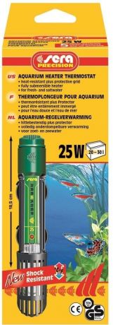 Нагреватель Sera Precision 25 w для аквариумов 20 - 50 л (18,5 см)