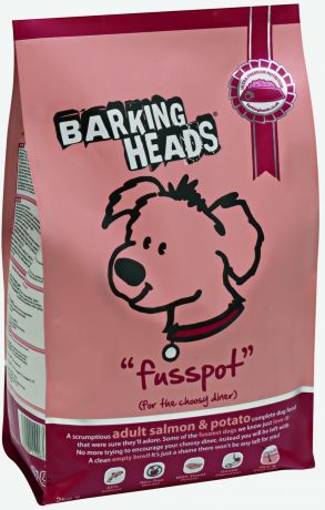 Сухой корм Barking Heads Суета Вокруг Миски с лососем и картофелем для собак (12 кг, )