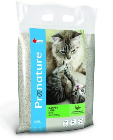 Наполнитель Pronature комкующийся с маслом эвкалипта для кошек (12 кг, )