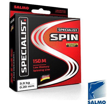 Леска монофильная Salmo Specialist Spin (150 м, Ø 0,20 мм / Тест 3,95 кг)