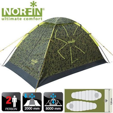 Палатка Norfin Ruffe 2 Nc 2-х местная (200 x 120 x 100 см, 2)