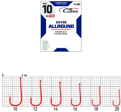 Крючки Cobra ALLROUND CA120 (014, 10 шт)