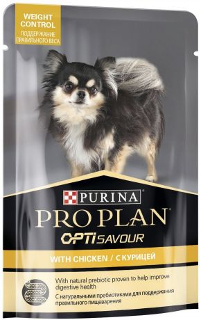 Паучи Pro Plan для собак склонных к набору веса мелких и карликовых пород (100 г, Курица)