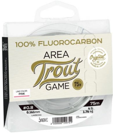 Леска монофильная Lucky John Area Trout Game Fluorocarbon Pink (75 м, Ø 0,161 мм / Тест 1,76 кг)