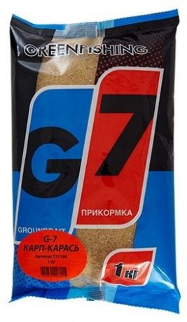 Прикормка Gf G-7 для ловли карася и карпа (1 кг, Чеснок)