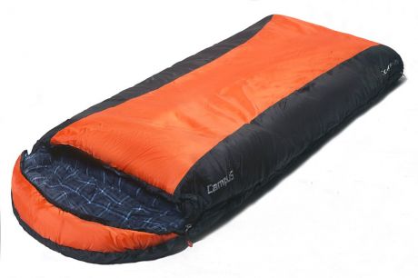 Спальный мешок Campus Coguar 250 R-zip (195 х 35 х 80 см, Черно-оранжевый)