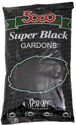 Прикормка Sensas 3000 Super Black Gardons для ловли плотвы (1 кг)