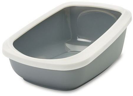 Туалет Savic Aseo Jumbo с бортиком серый для кошек (67,5 х 48,5 х 28 см , Серый)