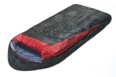 Спальный мешок Campus Adventure 500sq R-zip (240 x 95 см, Черно-красный)
