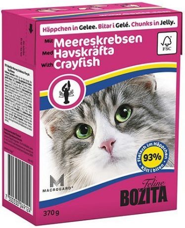 Консервы Bozita Feline кусочки Лангуст в желе для кошек (370 г, Лангуст)