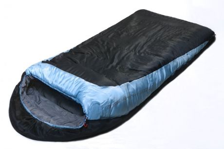 Спальный мешок Campus Adventure 300sq R-zip (240 x 95 см, Черно-голубой)