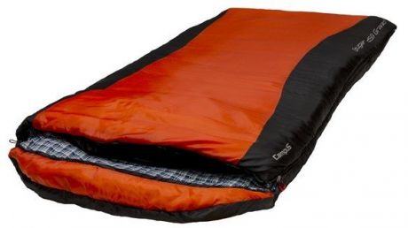 Спальный мешок Campus Coguar 250 Grand L-zip (210 x 35 x 110 см, Черно-оранжевый)