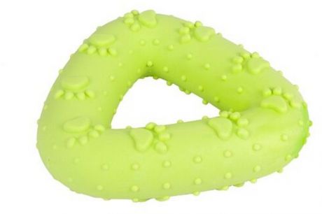 Игрушка Каскад Треугольник плавающий термопластичная резина для собак (11 см, Зеленый)
