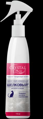 Груминг-спрей Апи-Сан Crystal Line Шелковый универсальный для кошек и котят (110 мл)