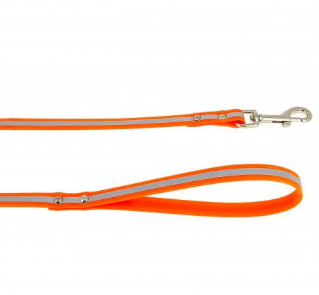 Поводок Каскад со светоотражающей полосой оранжевый для собак (120 x 1,2 см, Оранжевый)