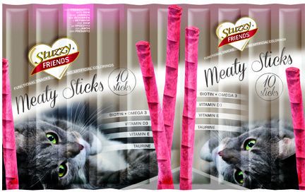 Лакомства Stuzzy Friends Meaty Sticks палочки для кошек (6 x 5 г, Говядина)
