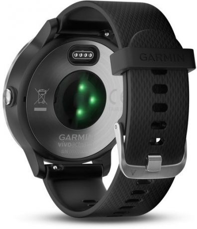 Умные часы Garmin Vivoactive 3 серебристые с черным ремешком (Vivoactive 3)