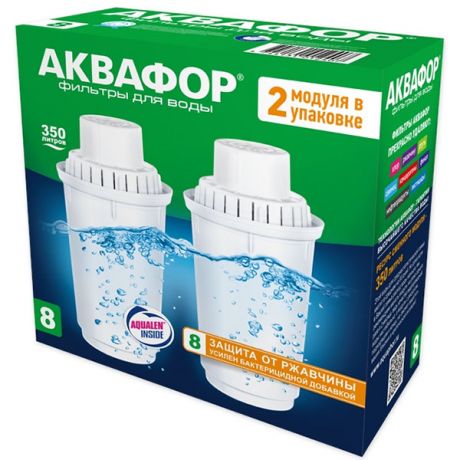 Фильтр для воды Аквафор В100-8 (В8) комплект из 2-х штук