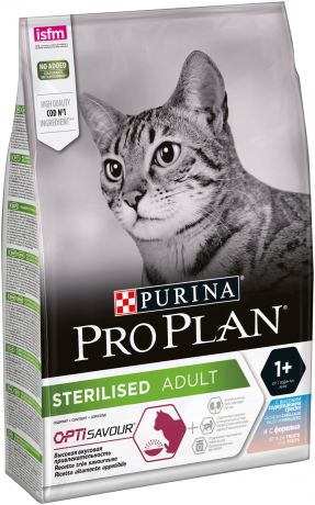 Сухой корм Pro Plan Sterilised OptiSavour для стерилизованных кошек с треской и форелью (1,5 кг, Треска и форель)