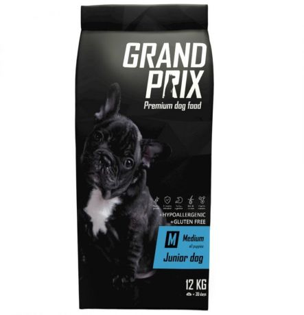 Сухой корм Grand Prix Medium Junior курица для щенков и собак средних пород (12 кг, Курица)