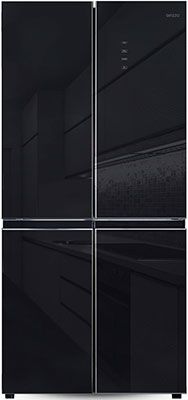 Многокамерный холодильник Ginzzu NFK-525 черное стекло