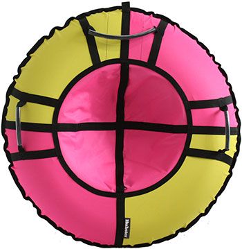 Тюбинг Hubster Хайп желтый-розовый 100 см во5656-2
