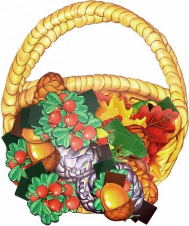 Цветкова Т. Корзинка с дарами осени Дидактический набор 64 картинки