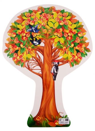 Плакат вырубной Яблоня осенняя с яблоками