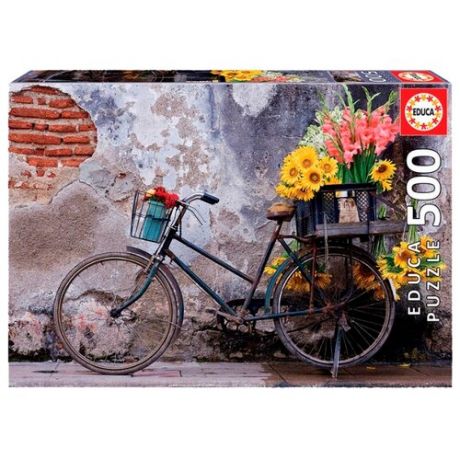 Пазл Educa Велосипед с цветами