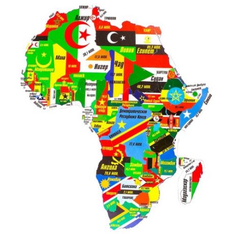 Пазл Гео-Магнит Африка в пакете