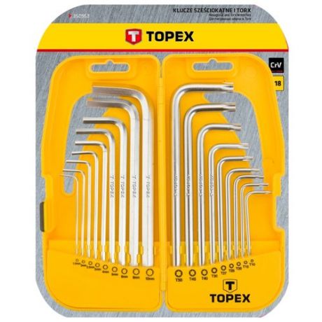Набор имбусовых ключей TOPEX