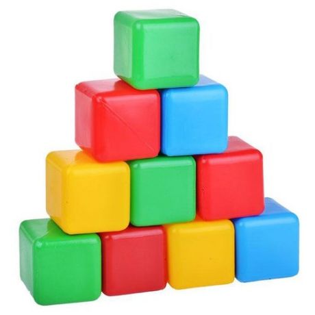 Кубики Пластмастер цветные 14001