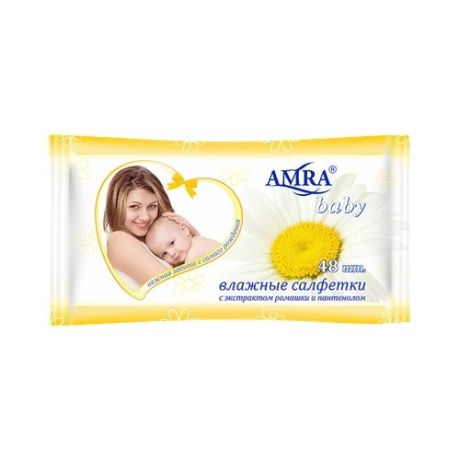 Влажные салфетки Amra Baby с