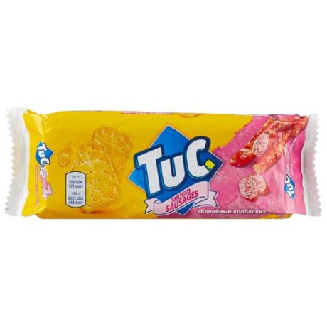 Крекеры TUC Копченые колбаски