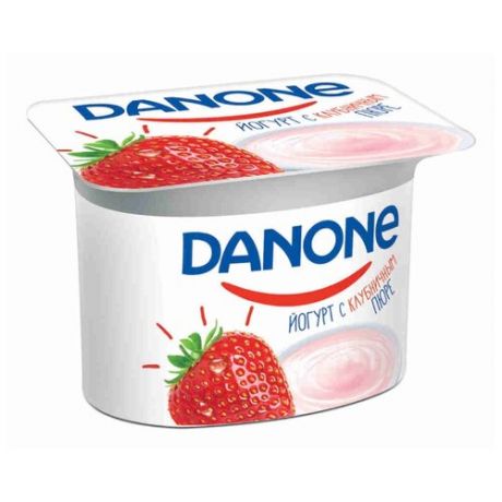 Йогурт Danone с клубникой 2.9%