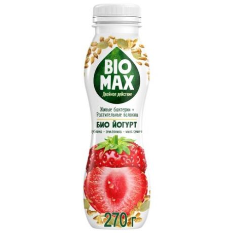 Питьевой йогурт Biomax Клубника