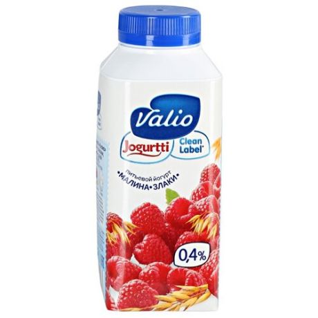 Питьевой йогурт Valio малина -