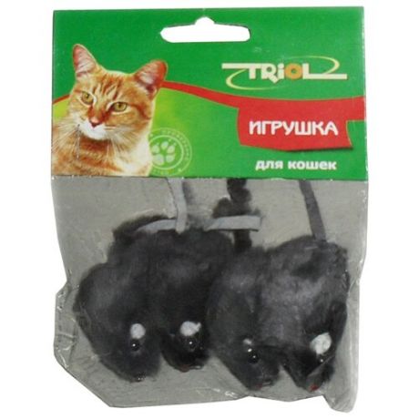 Мышь для кошек Triol серая 4